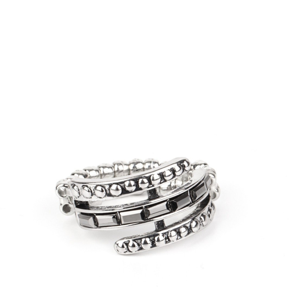 Paparazzi Silver Multi-Band Ring with Intricate Design More To Go Around Jewelry